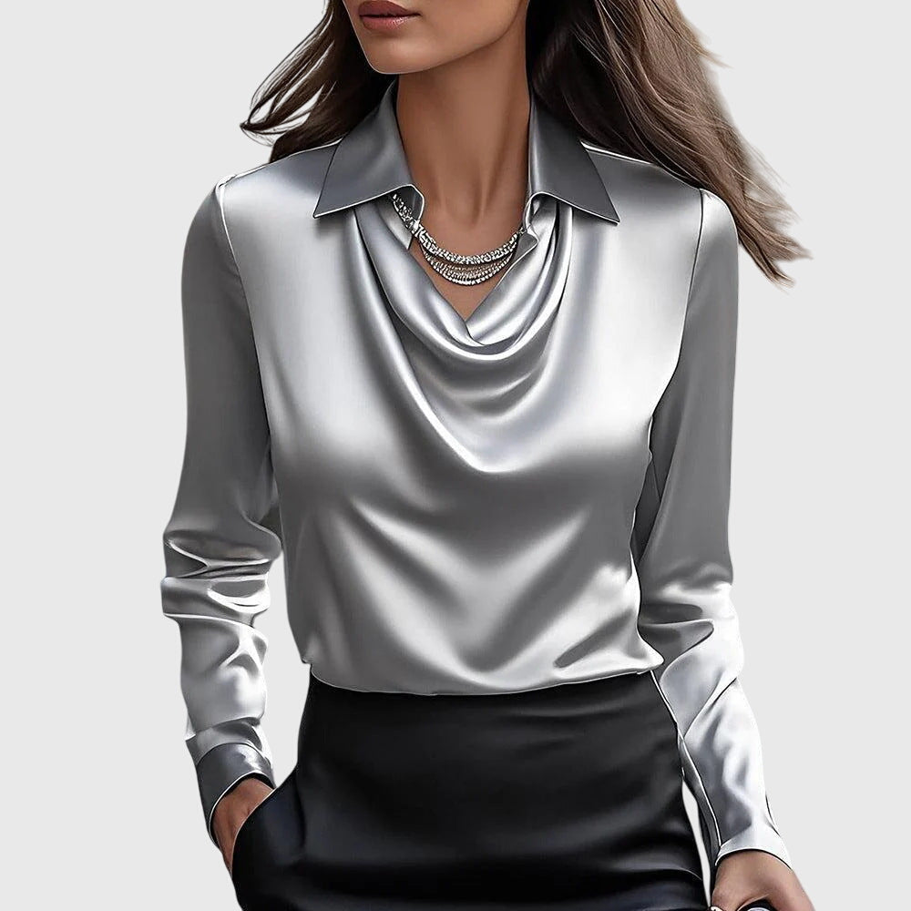 Long Sleeve Satin Shirt for Women