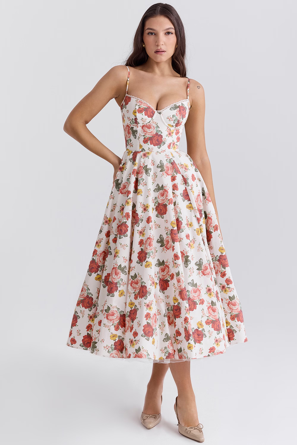 Midi Dress with Bodycon Effect for Women