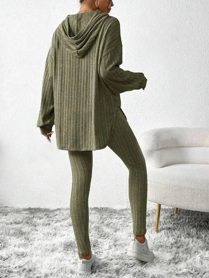 Women's Ribbed Knit Lounge Set