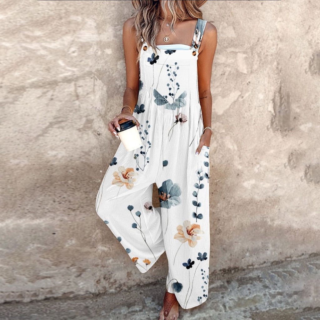 Printed Sleeveless Jumpsuit for Women