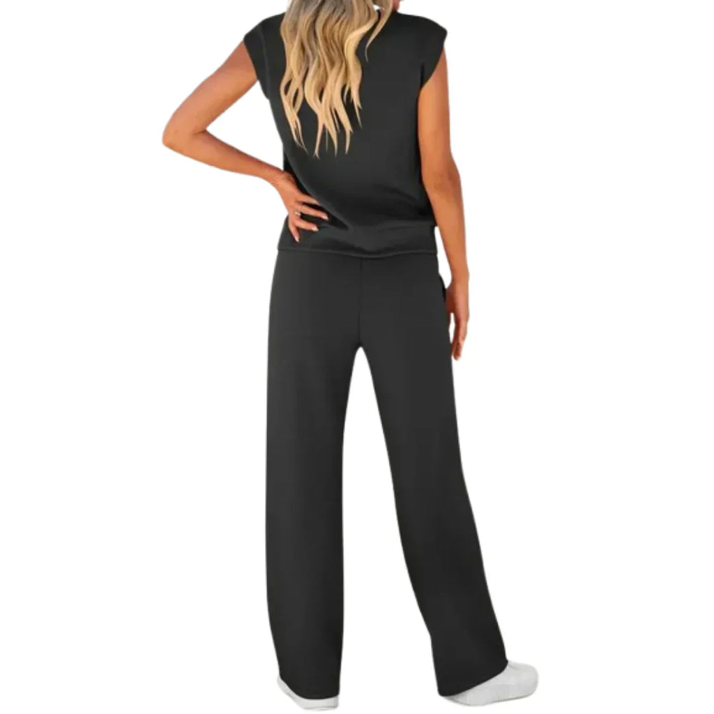 Women's Casual Sleeveless Top and Pants Set