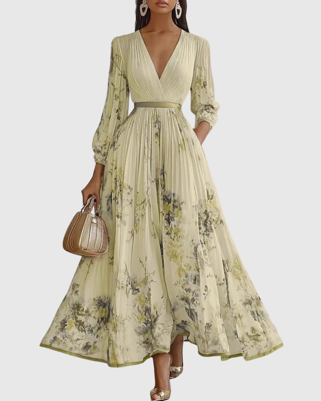 Pleated Maxi Dress for Women
