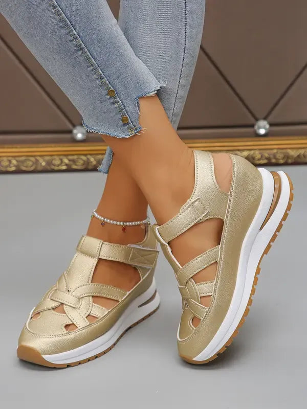 Platform Sandals with Velcro Closure for Women | Ideal for Everyday Use