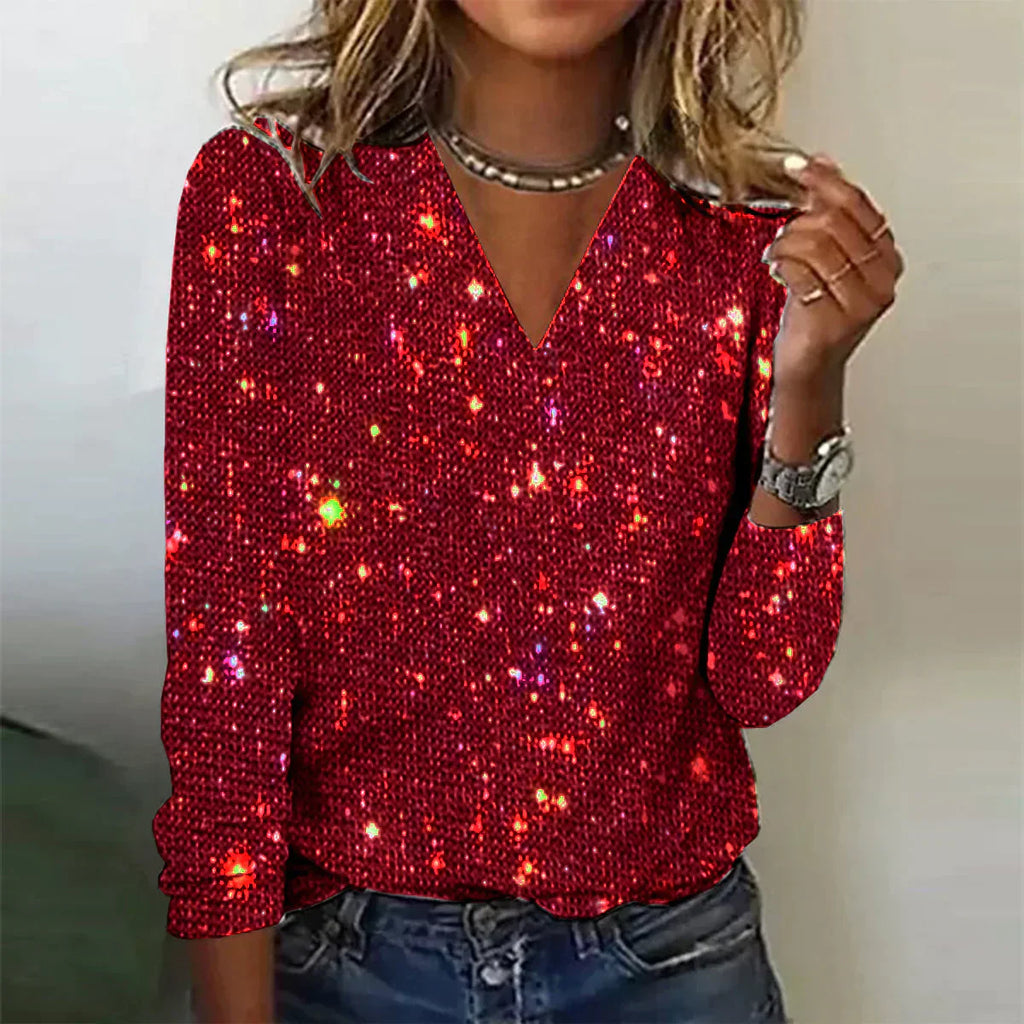 Round Neck T-Shirt with Digital Print for Women