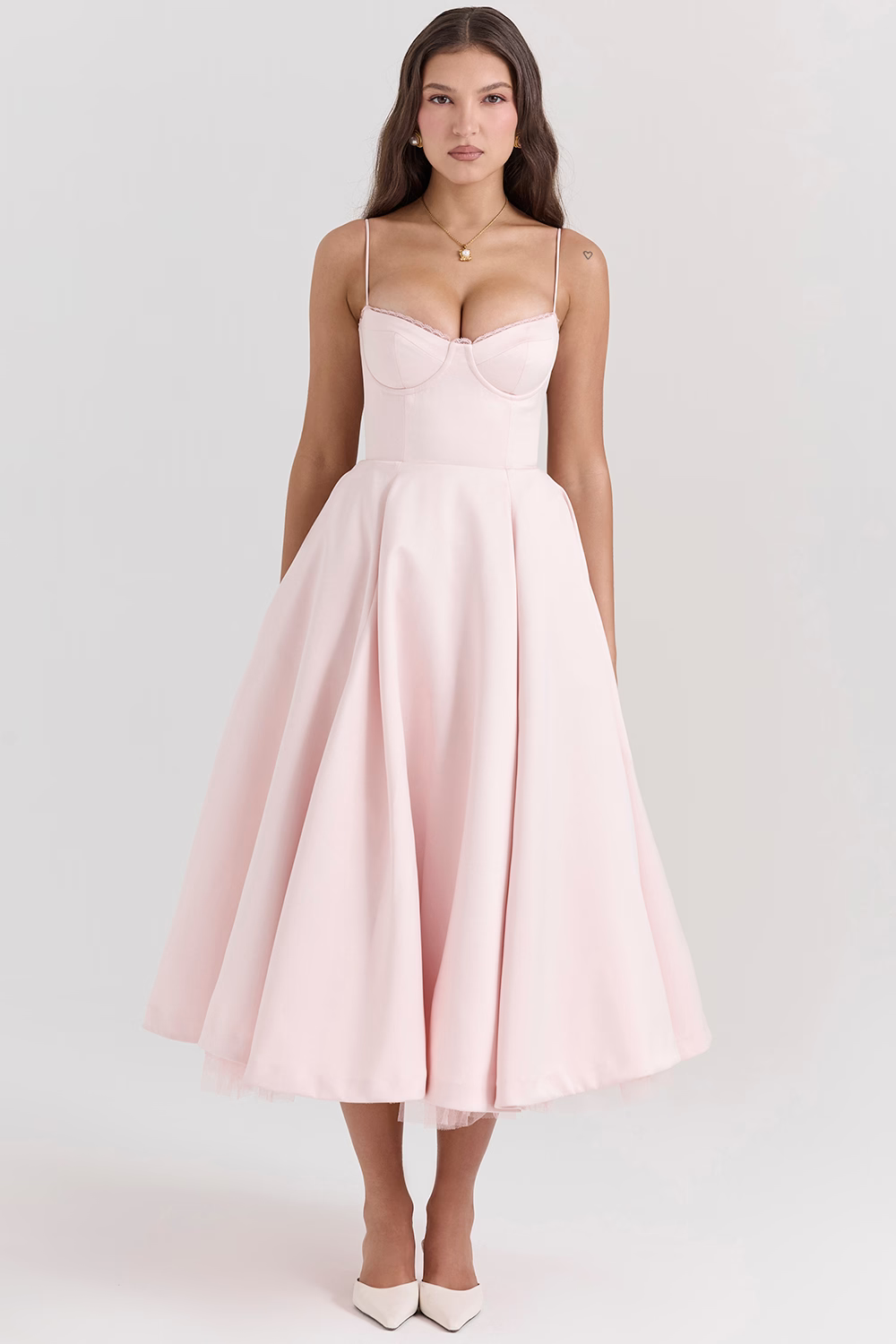 Midi Dress with Bodycon Effect for Women