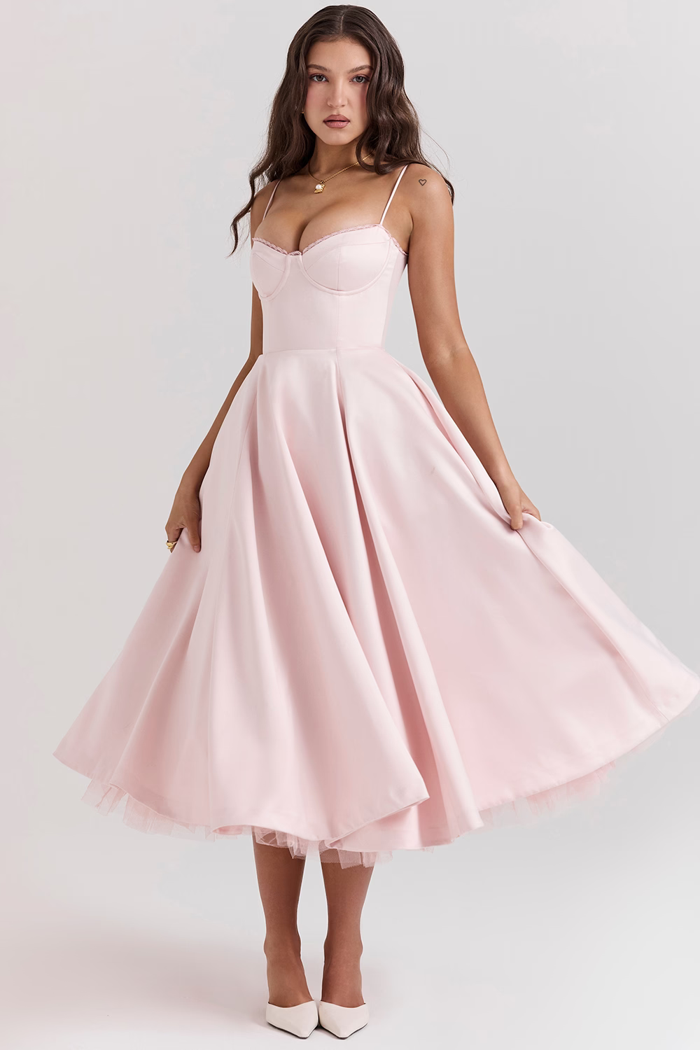 Midi Dress with Bodycon Effect for Women