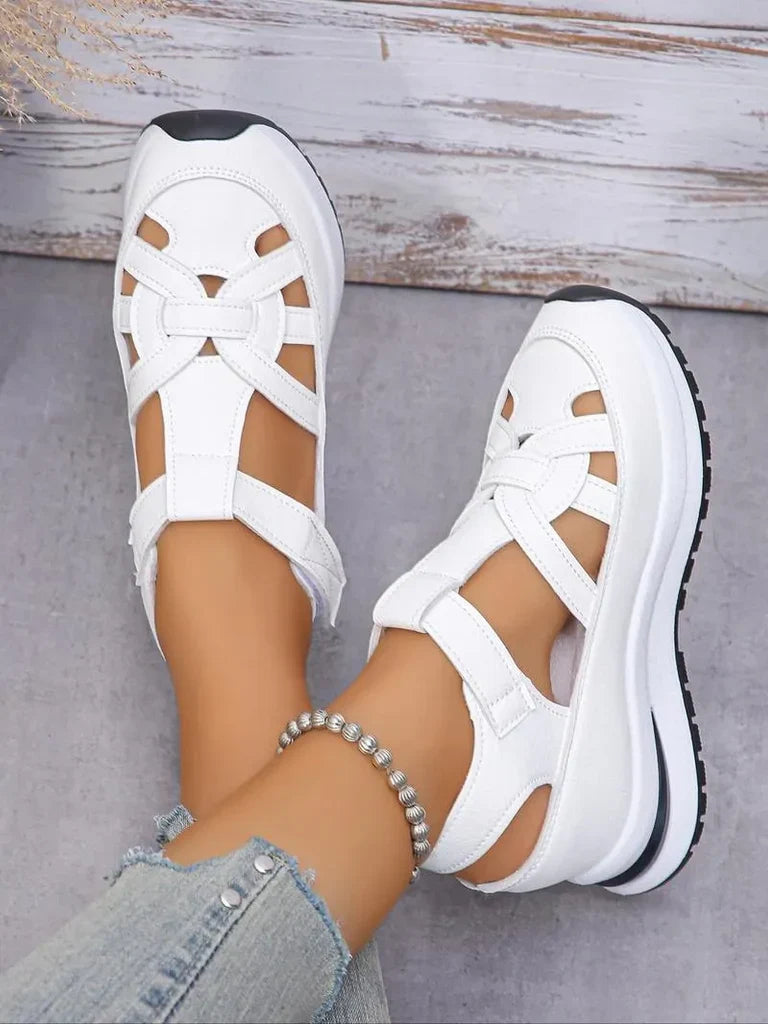 Platform Sandals with Velcro Closure for Women | Ideal for Everyday Use