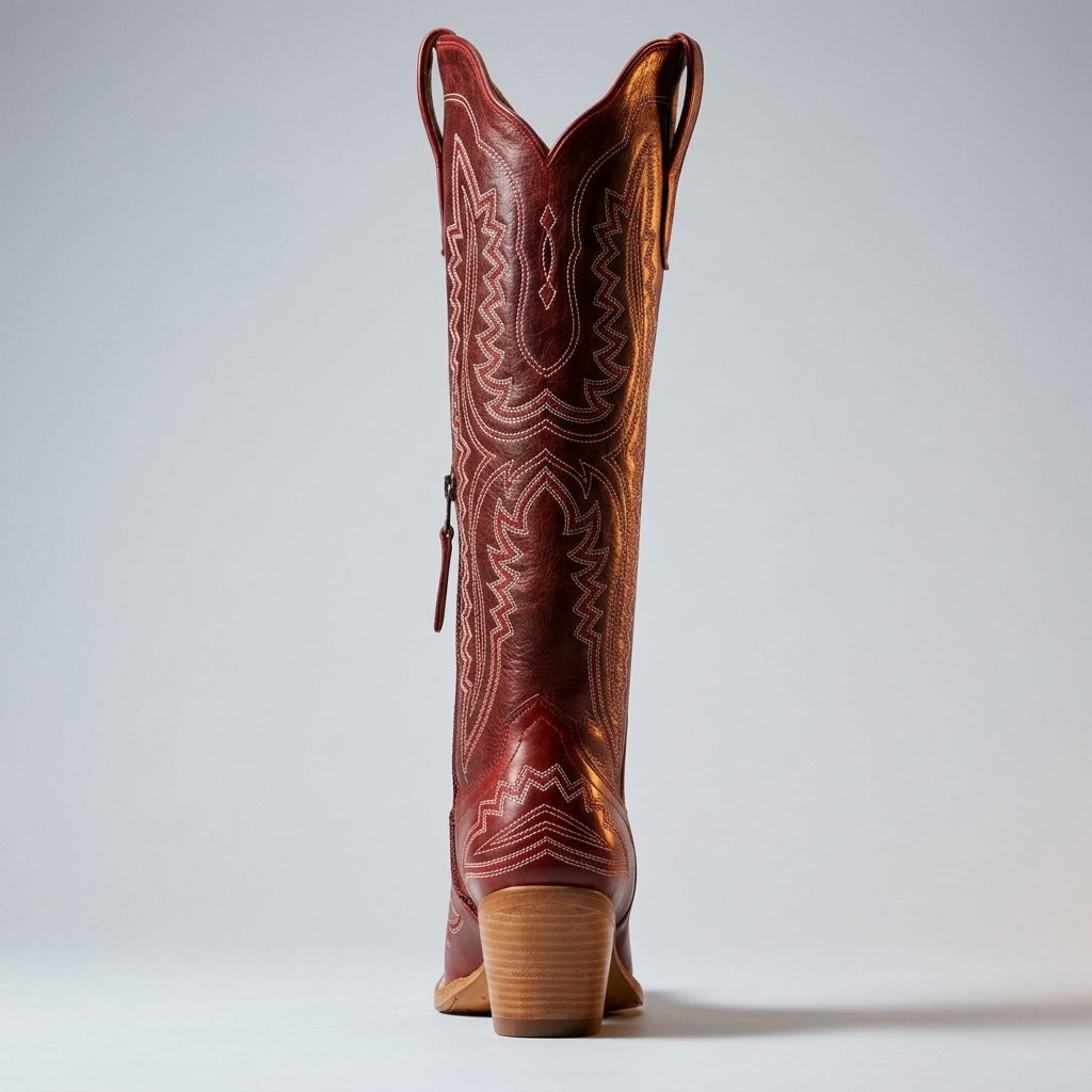 High Cowboy Boots with Thick Heels for Women | Ideal for Everyday Wear