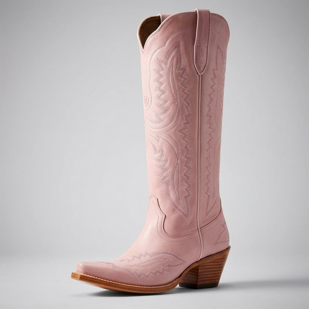 High Cowboy Boots with Thick Heels for Women | Ideal for Everyday Wear