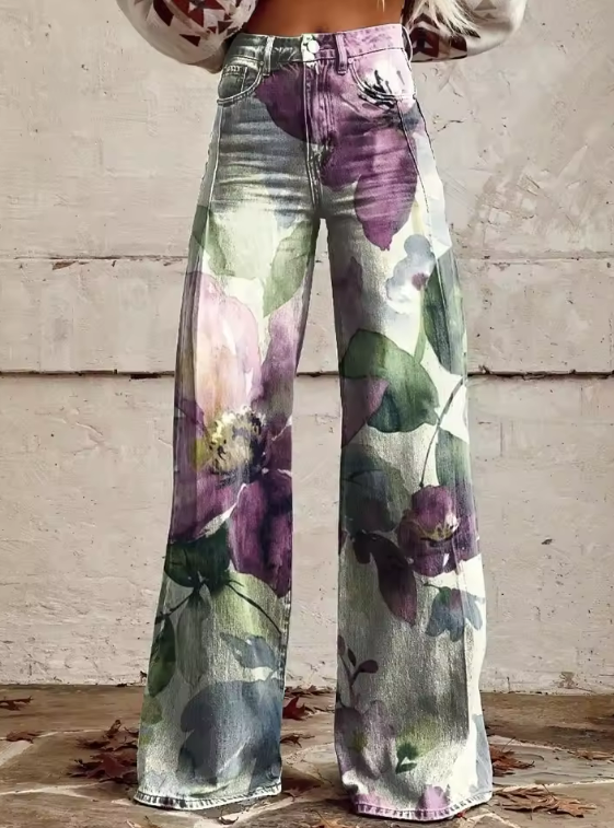 Retro Style Wide-Leg Pants for Women