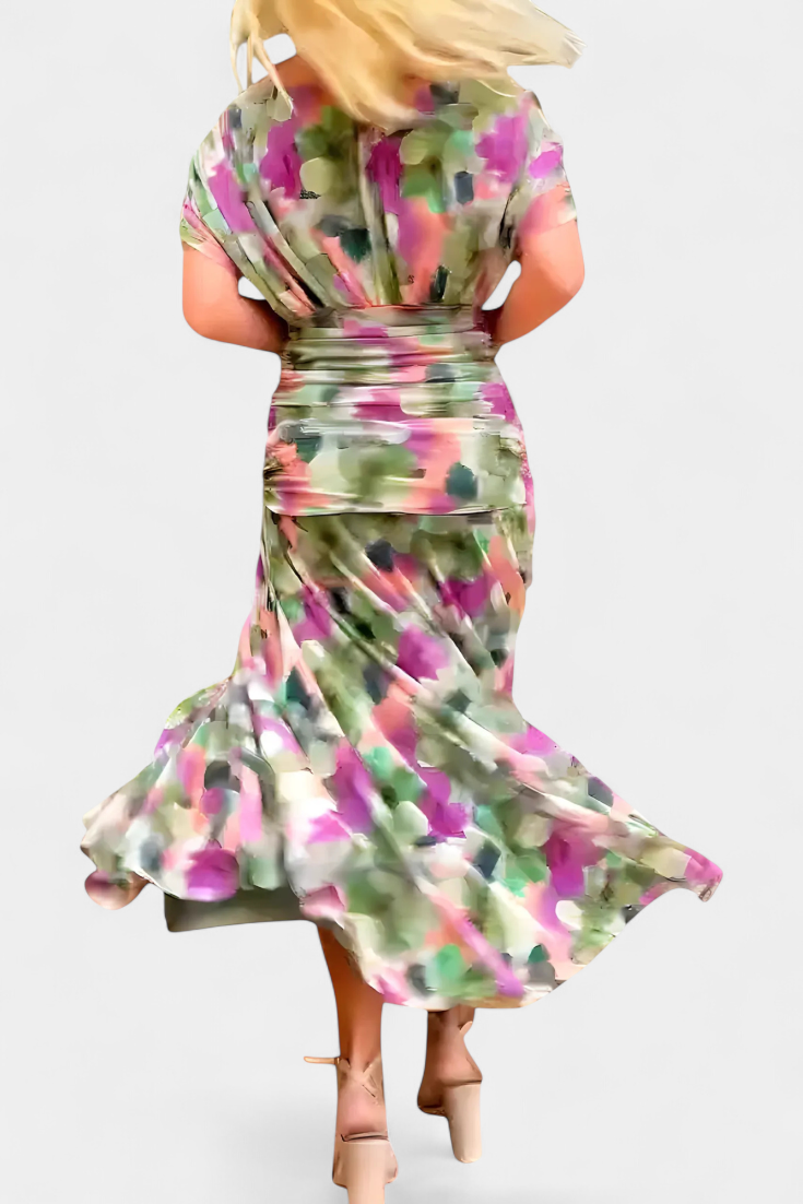 Long Floral Print Dress for Women