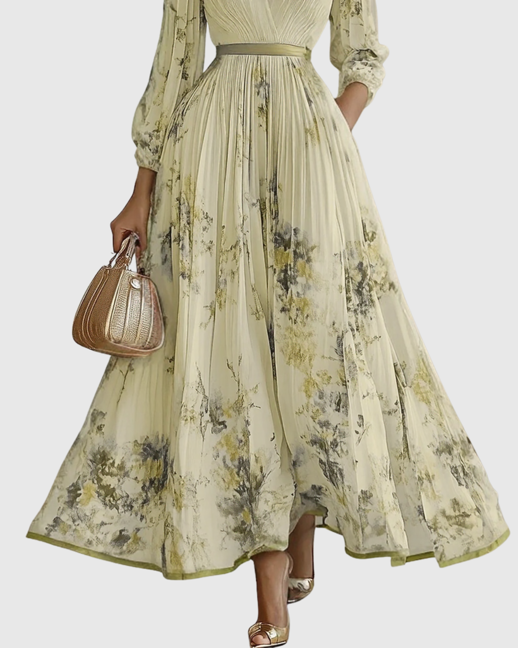 Pleated Maxi Dress for Women