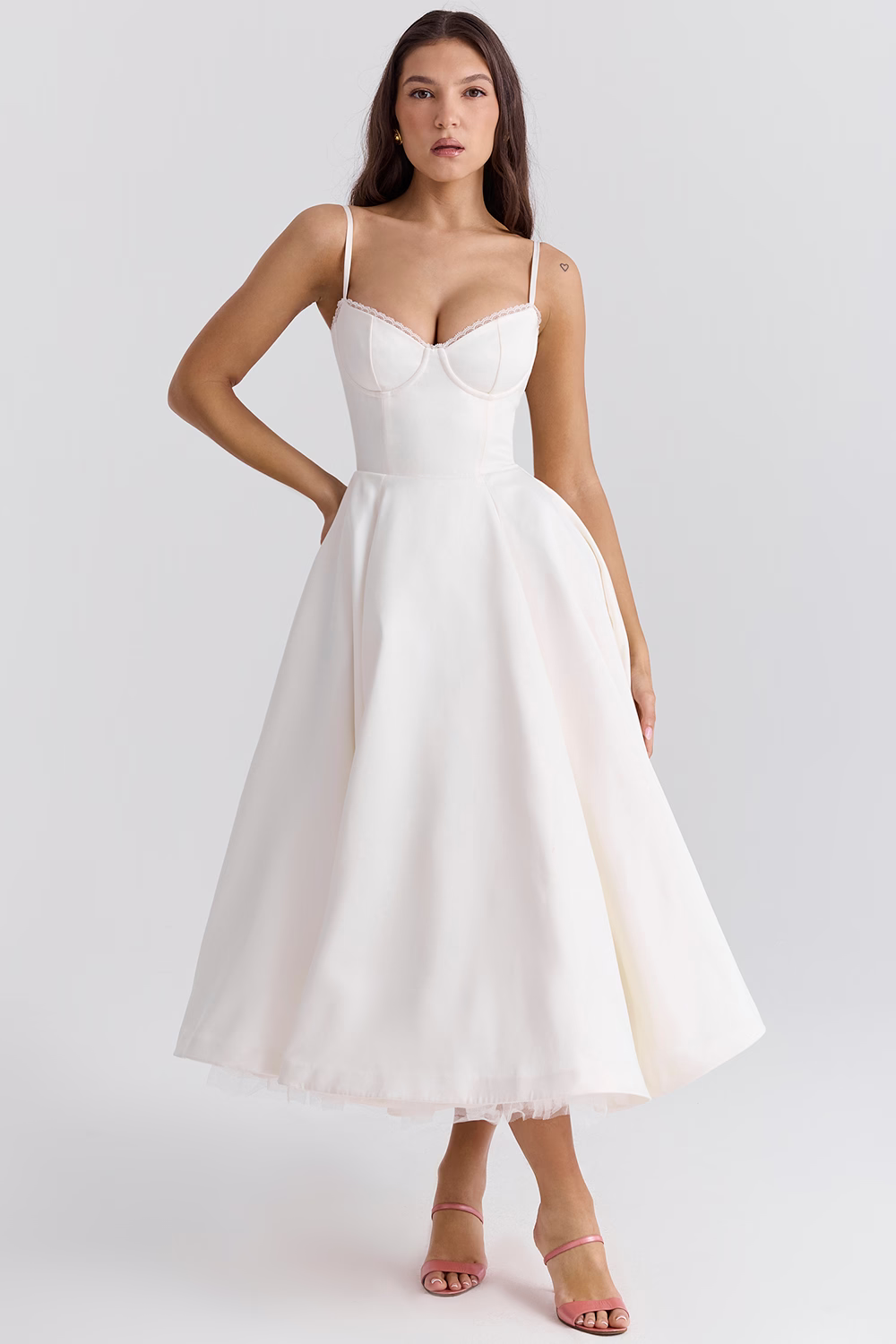 Midi Dress with Bodycon Effect for Women