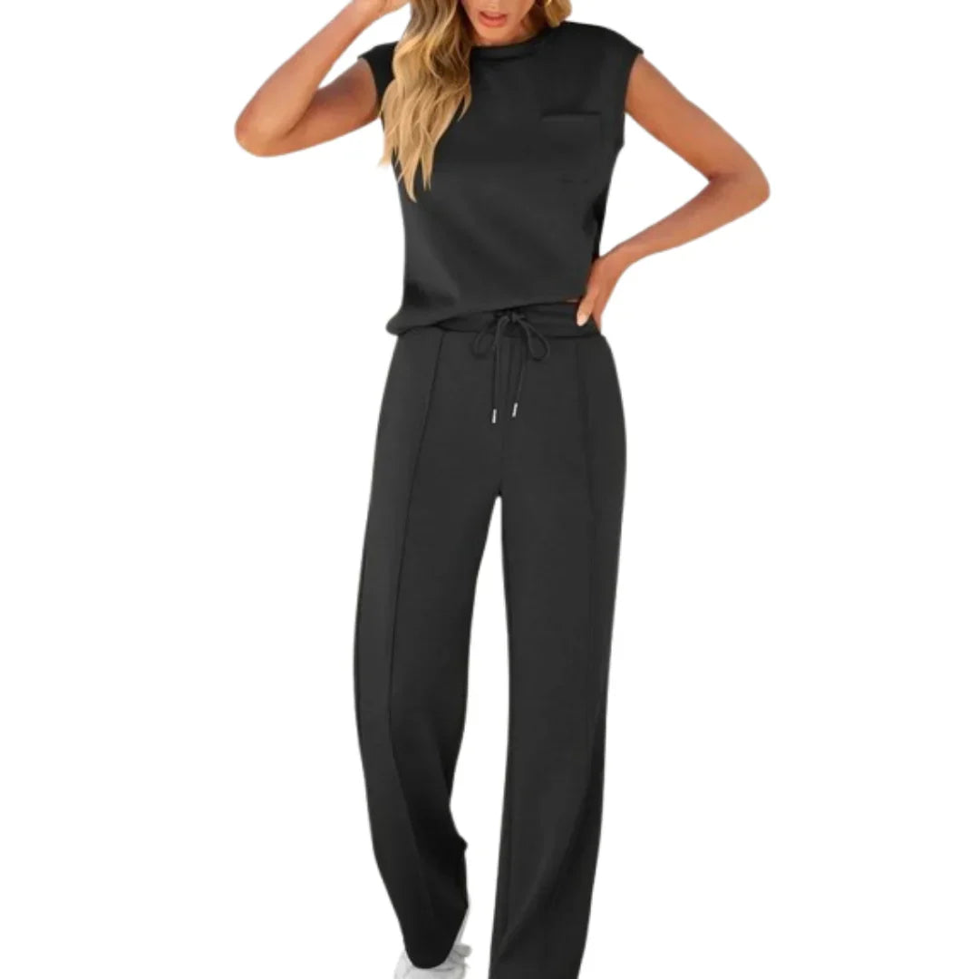 Women's Casual Sleeveless Top and Pants Set