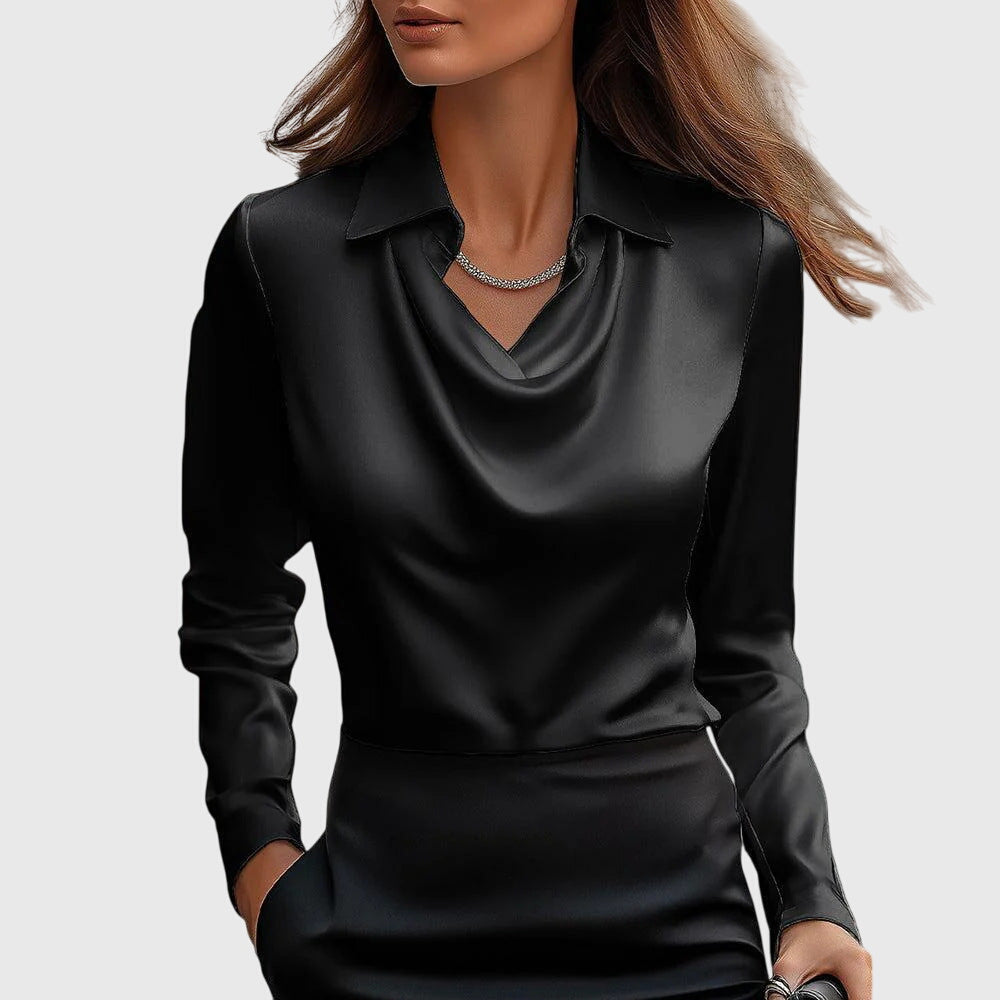 Long Sleeve Satin Shirt for Women