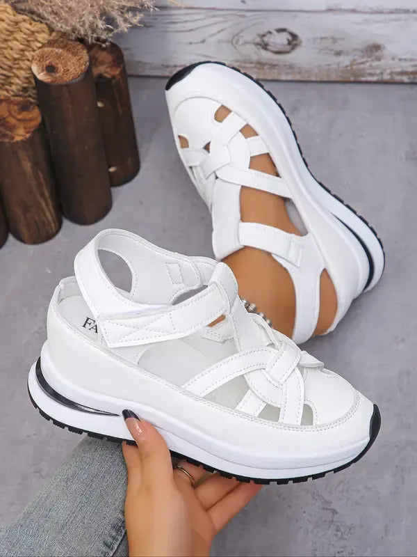 Platform Sandals with Velcro Closure for Women | Ideal for Everyday Use