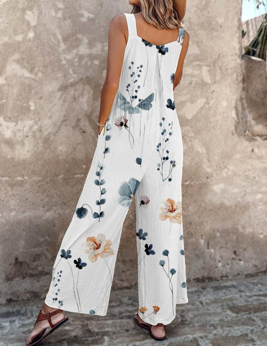 Printed Sleeveless Jumpsuit for Women