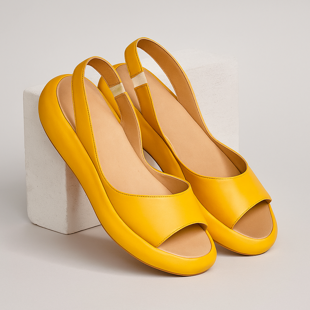 Women's microfiber flat sandals