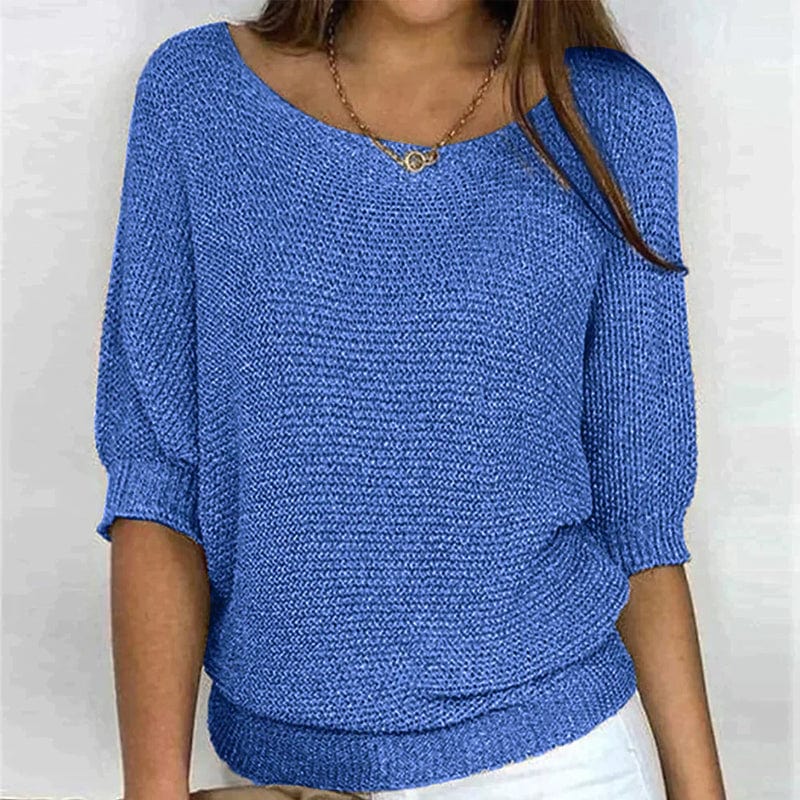 Three-Quarter Sleeve Sweater for Women