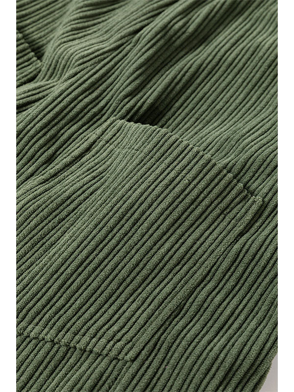 Corduroy Jumpsuit with Adjustable Straps for Women