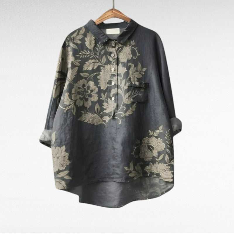 Long Sleeve Floral Blouse for Women
