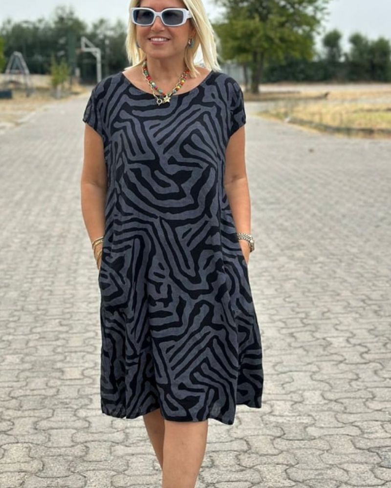 Round Neck Summer Dress for Women