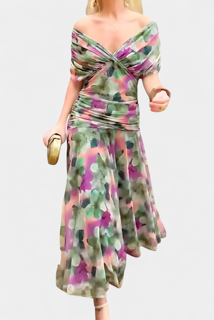 Long Floral Print Dress for Women