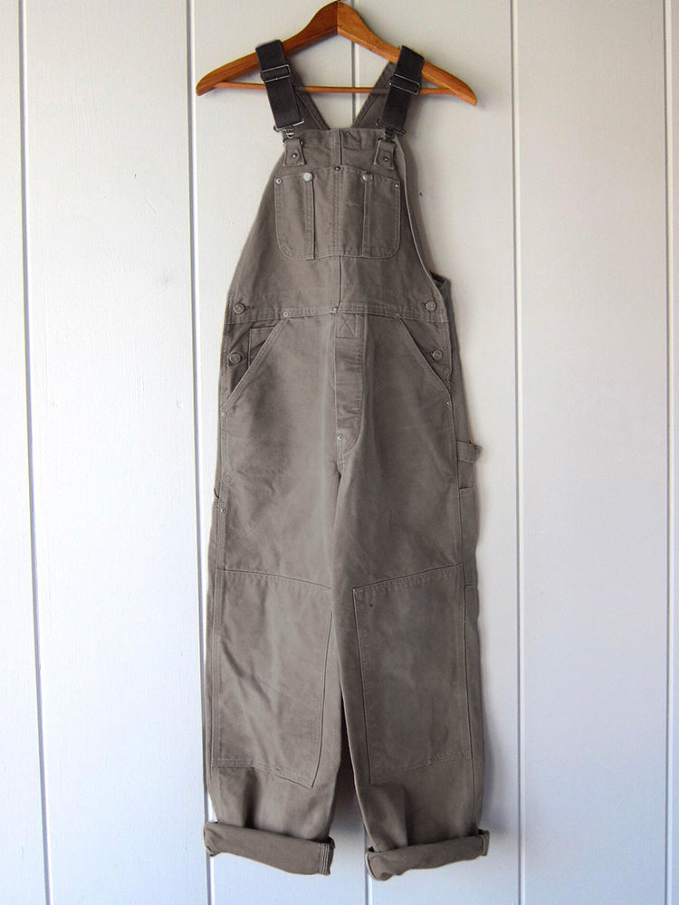 Loose Cotton Jumpsuit with Pockets and Straps for Women