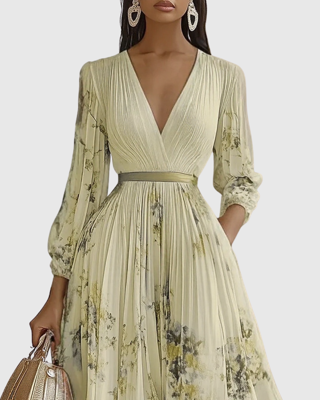 Pleated Maxi Dress for Women