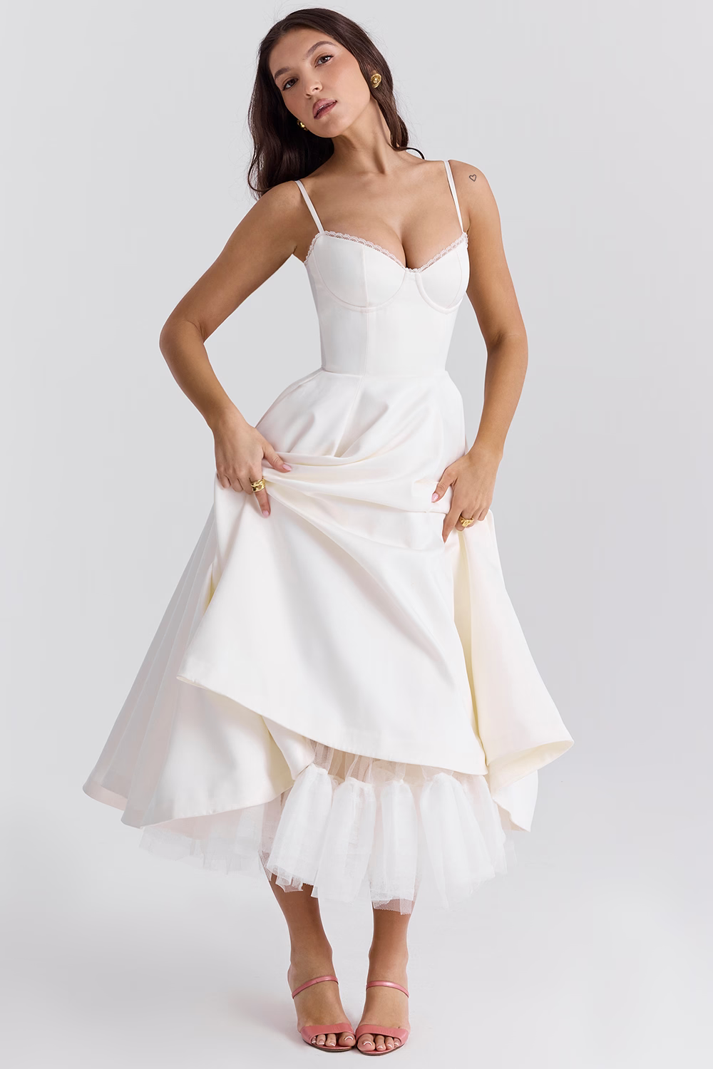 Midi Dress with Bodycon Effect for Women