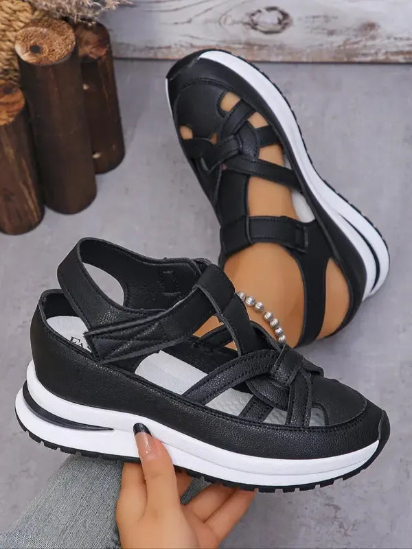 Platform Sandals with Velcro Closure for Women | Ideal for Everyday Use