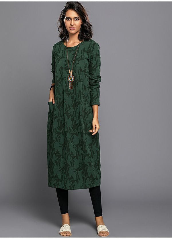 Midi Dress with Floral Pattern for Women