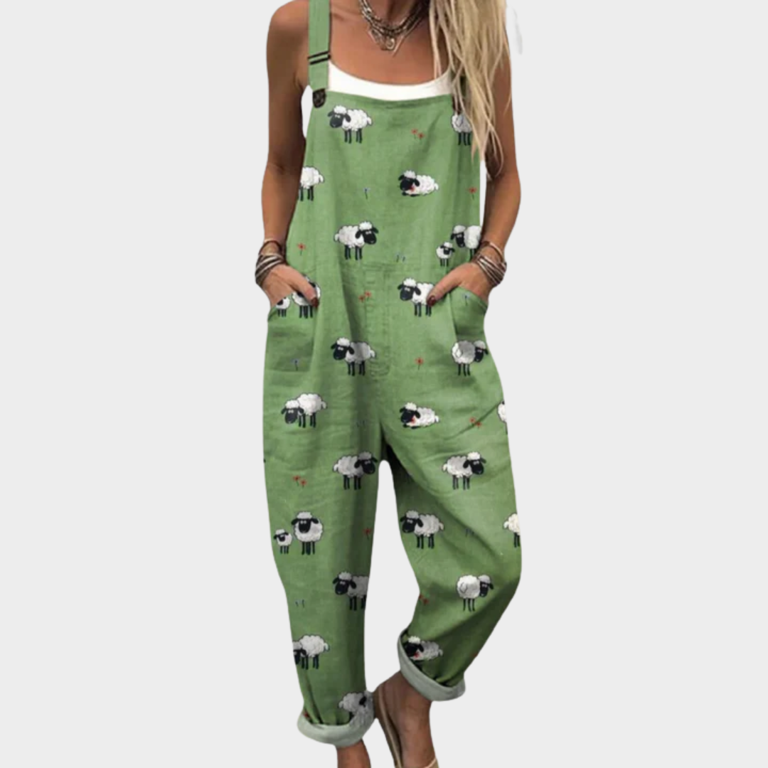 Adjustable Printed Jumpsuit for Women
