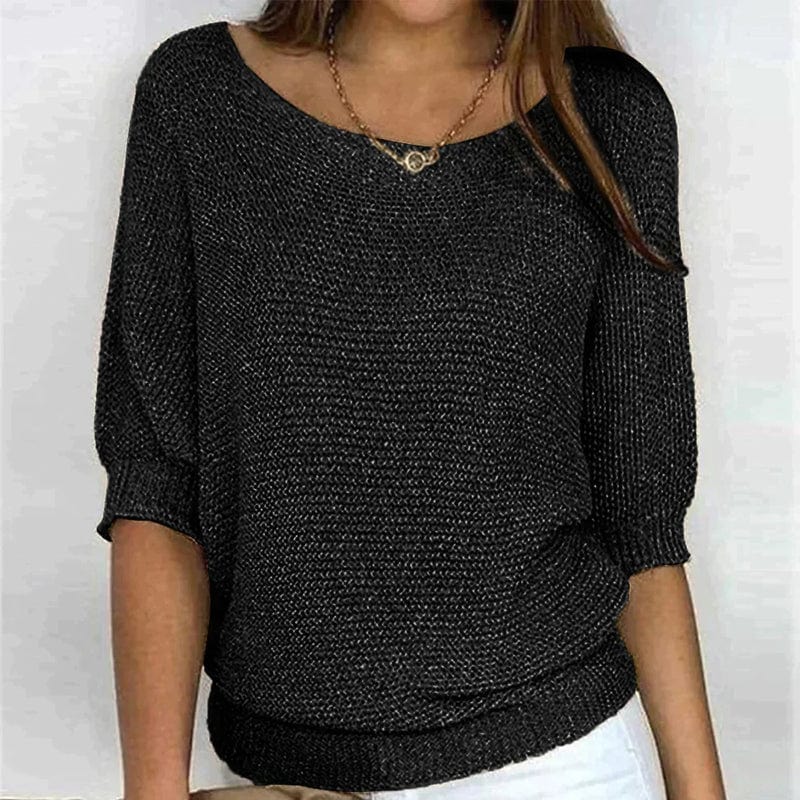 Three-Quarter Sleeve Sweater for Women