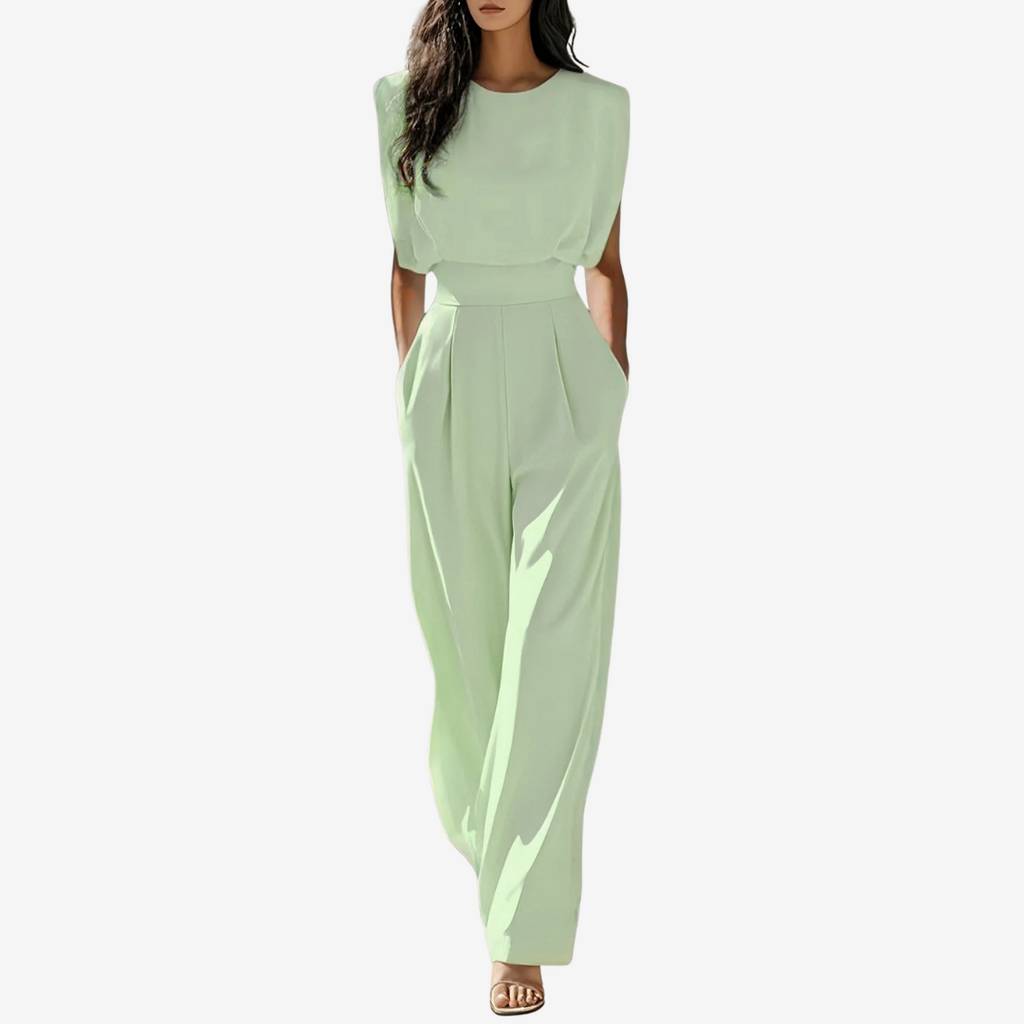 Sleeveless Jumpsuit with Waist for Women
