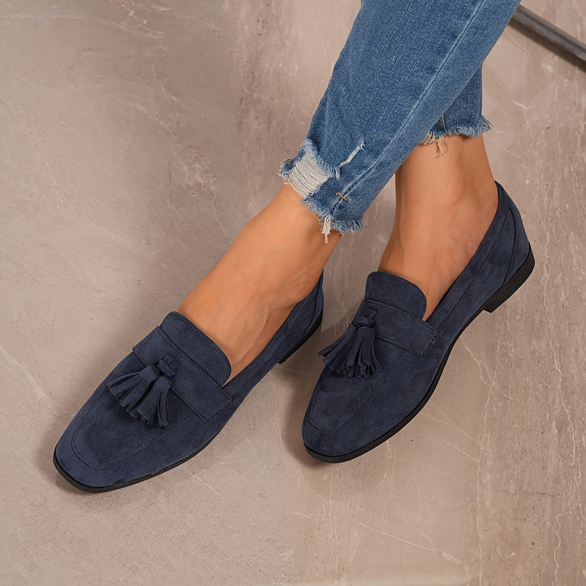 Low Sole Tassel Loafers for Women