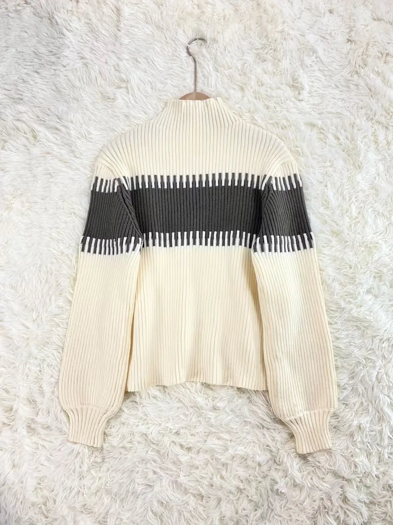 High Waisted Midi Skirt and Oversized Sweater Ribbed Knit Set for Women