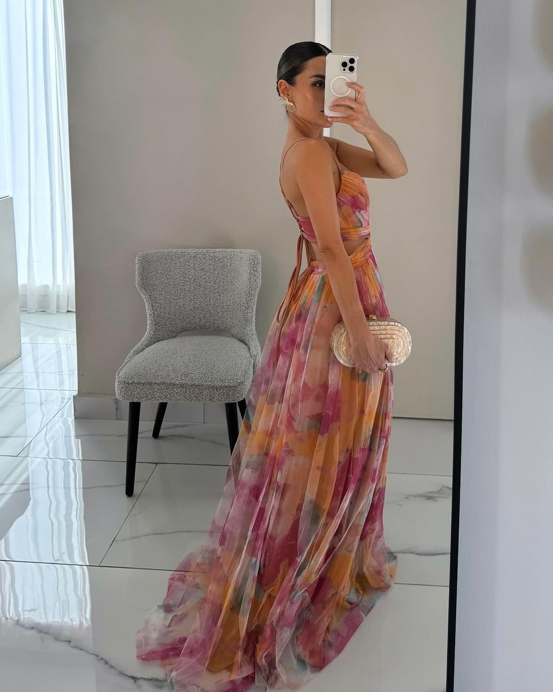 Long Floral Print Dress for Women
