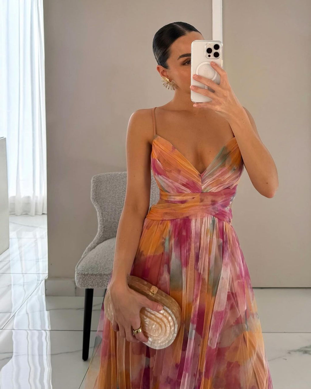 Long Floral Print Dress for Women