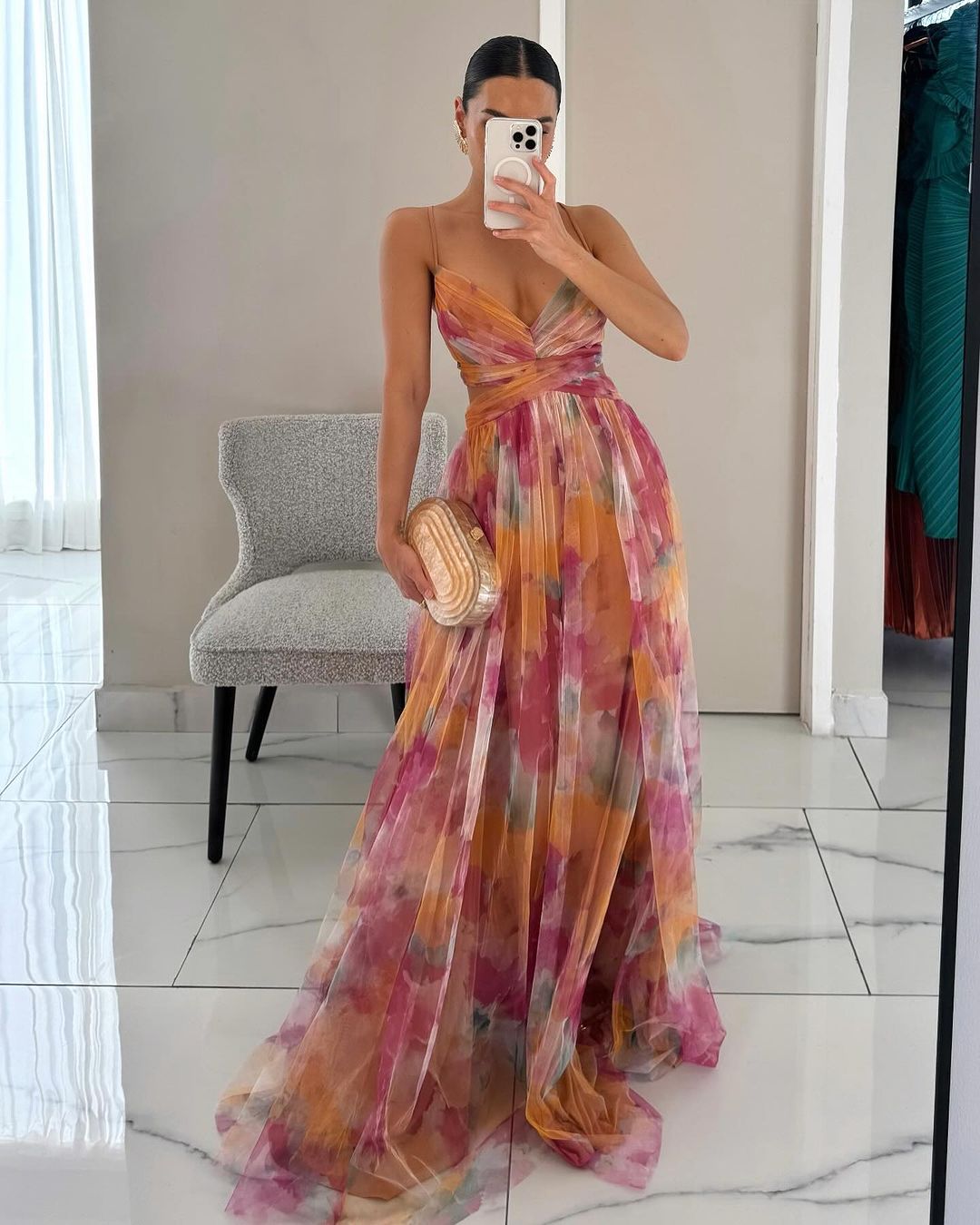 Long Printed Dress for Women