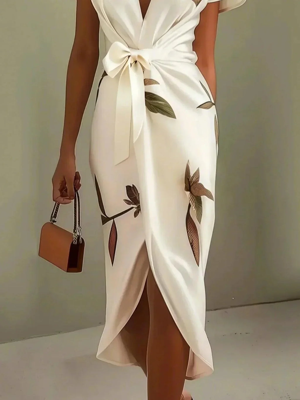 Satin Wrap Dress for Women