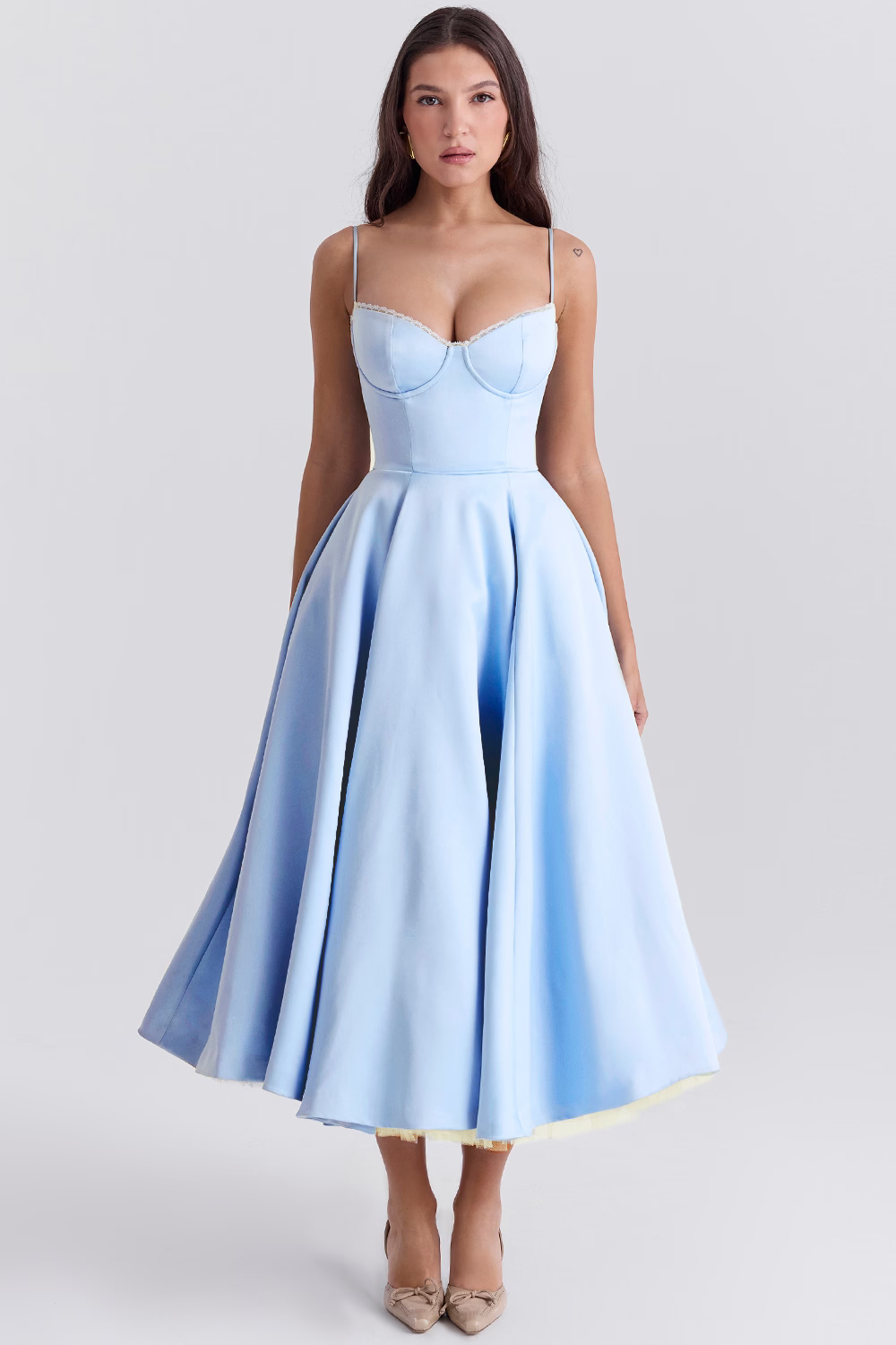 Midi Dress with Bodycon Effect for Women