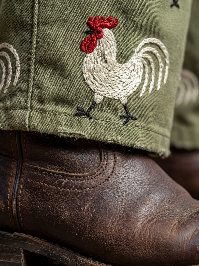 Chicken Print Overalls for Women