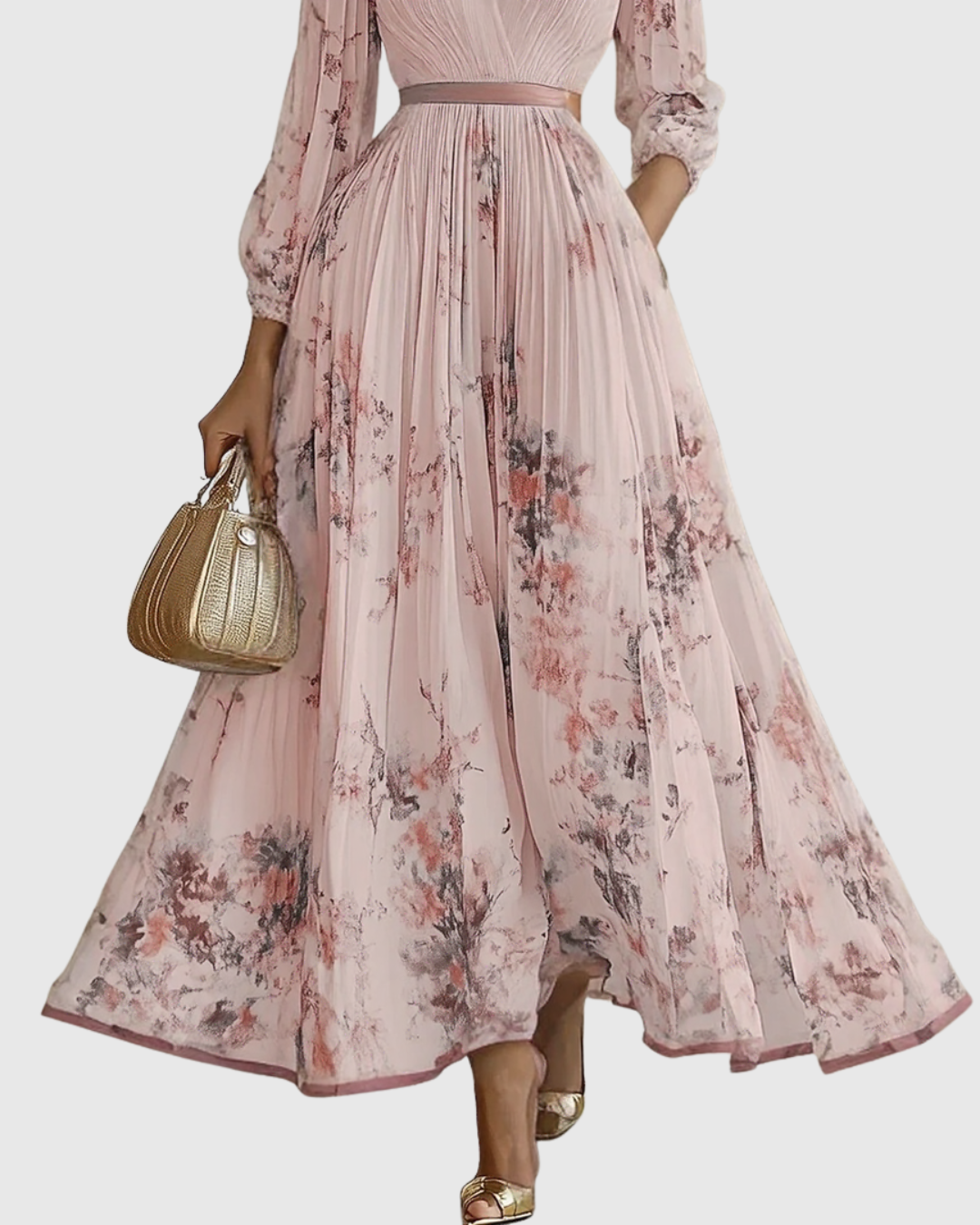 Pleated Maxi Dress for Women