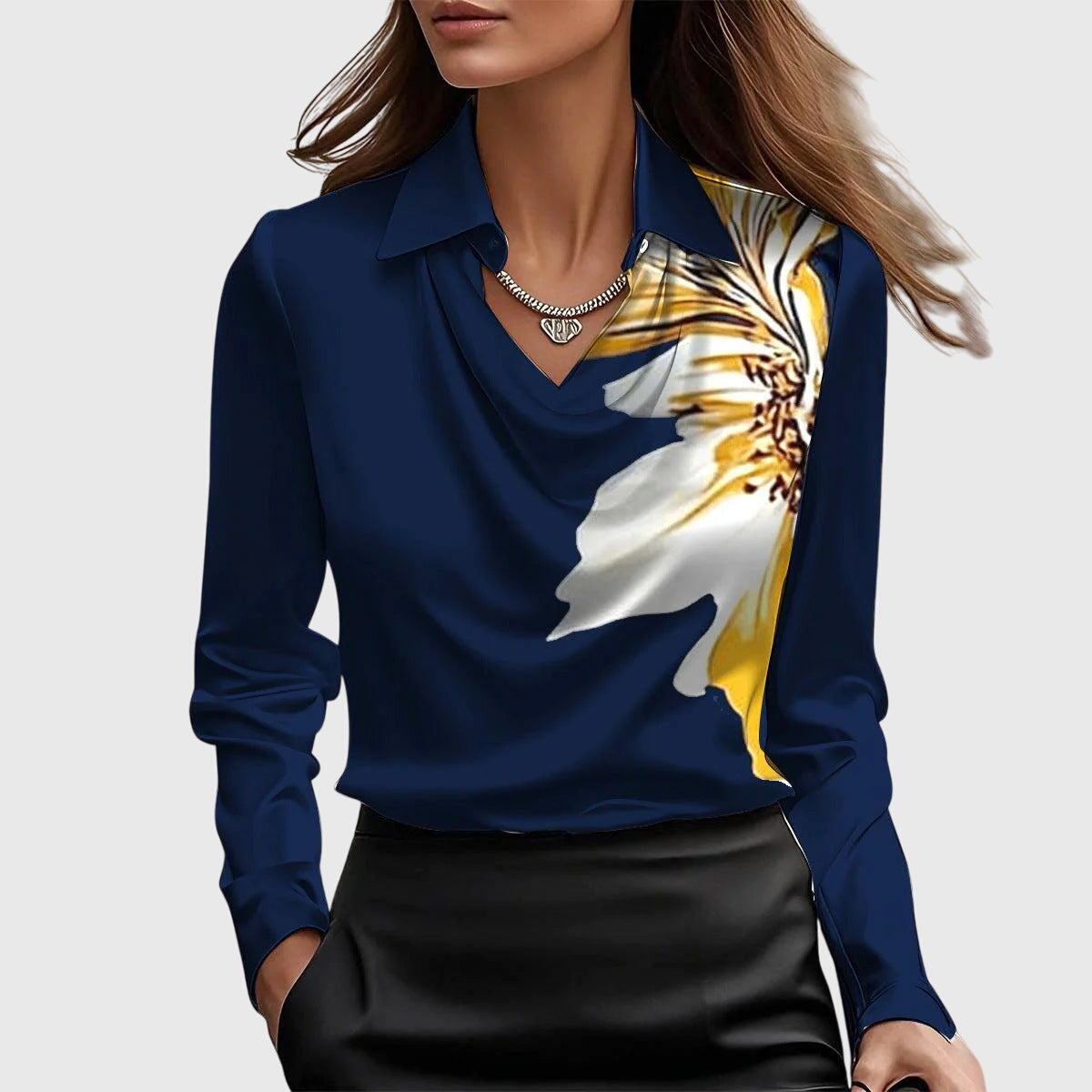 Long Sleeve Satin Shirt for Women
