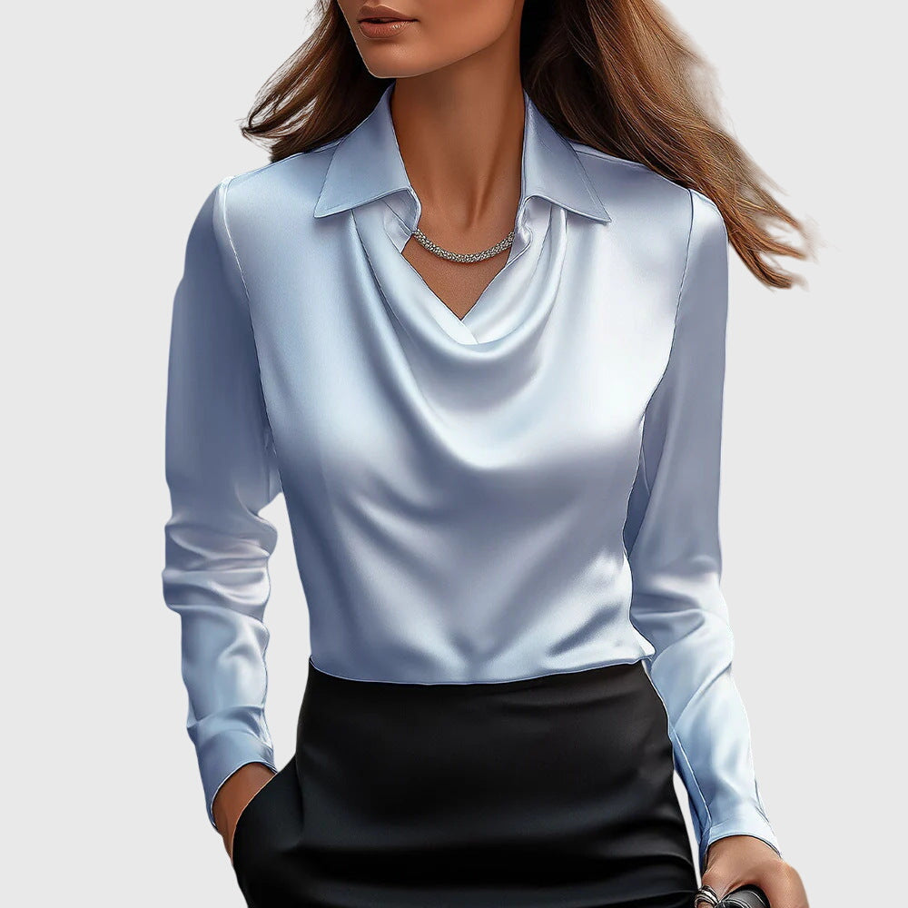 Long Sleeve Satin Shirt for Women