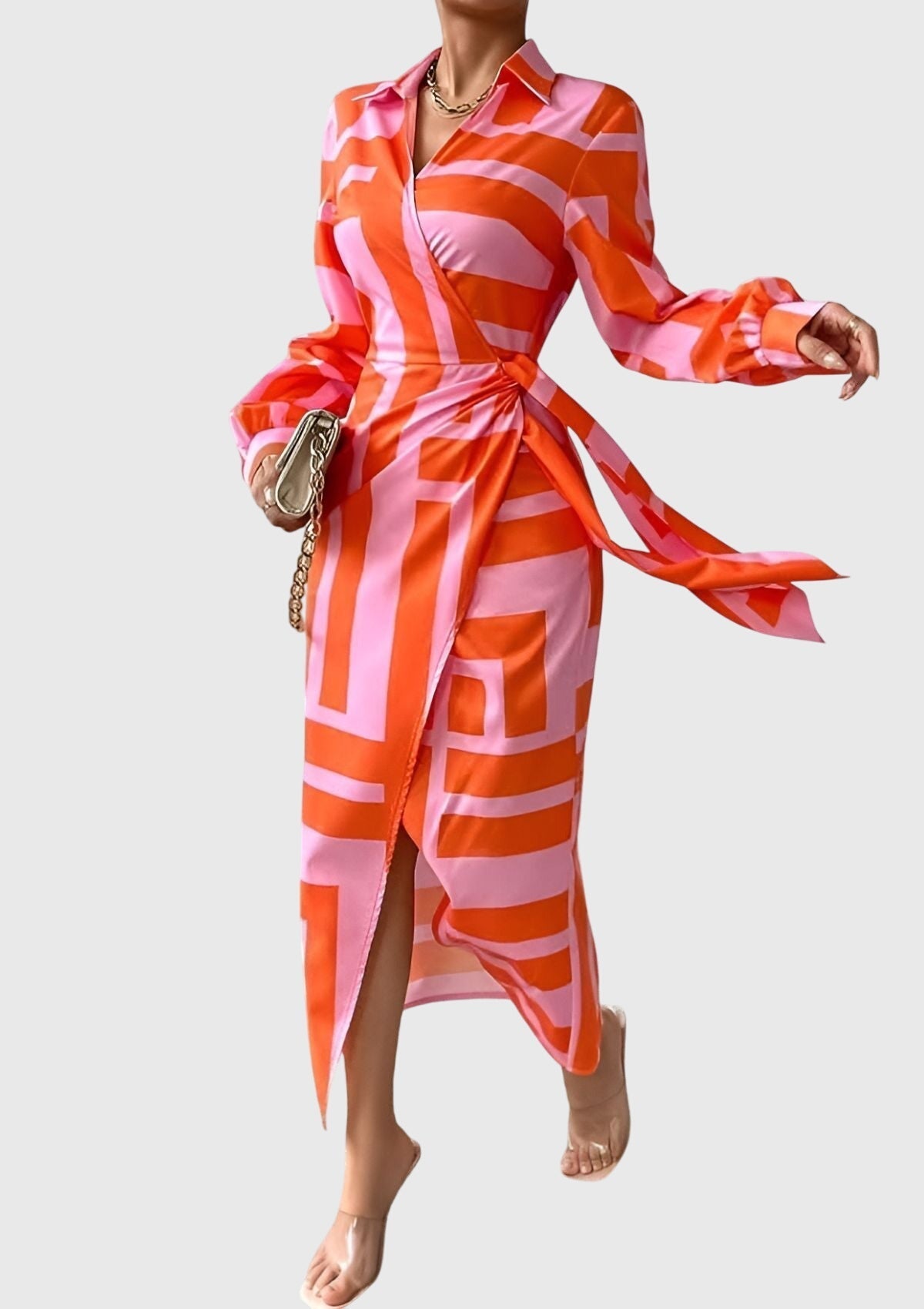 Long Striped Dress for Women