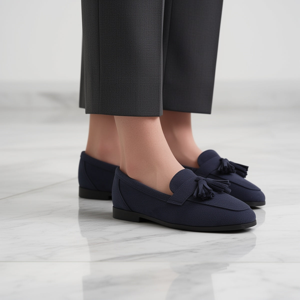Low Sole Tassel Loafers for Women