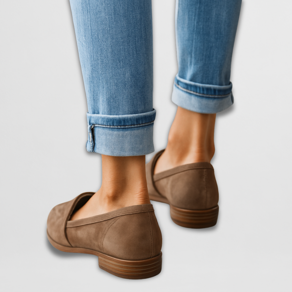 Suede Pointed Toe Loafers for Women