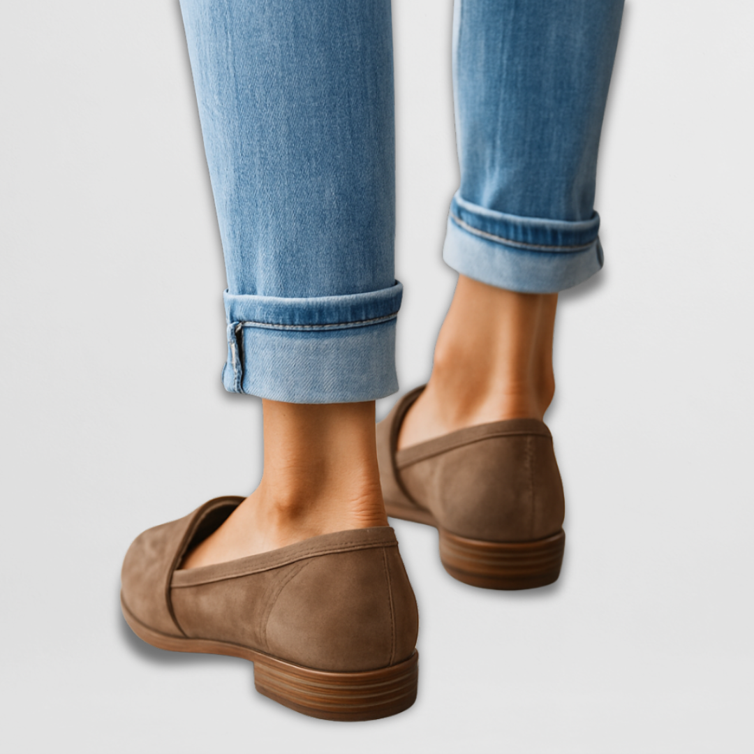 Suede Pointed Toe Loafers for Women
